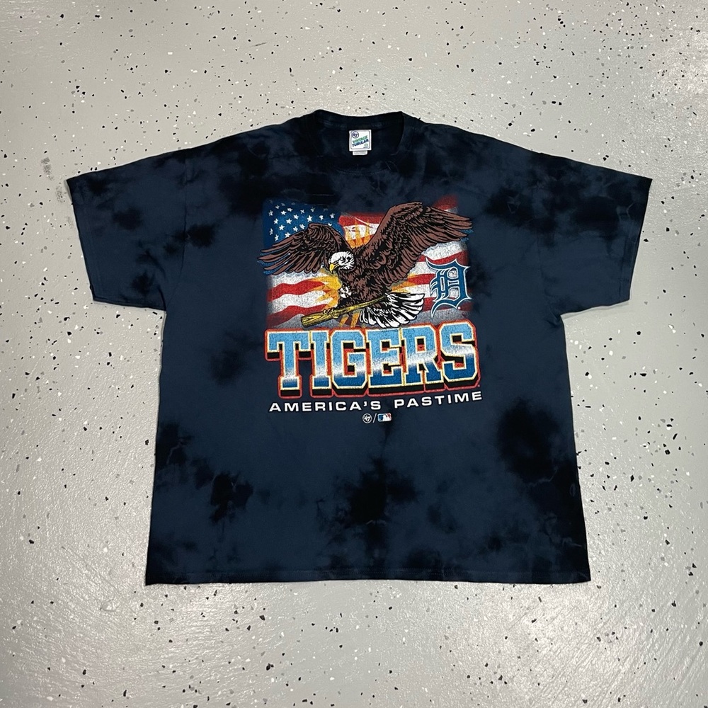 Detroit Tigers Bald Eagle Baseball T-Shirt Mens XXL 47 Brand Vintage Tubular